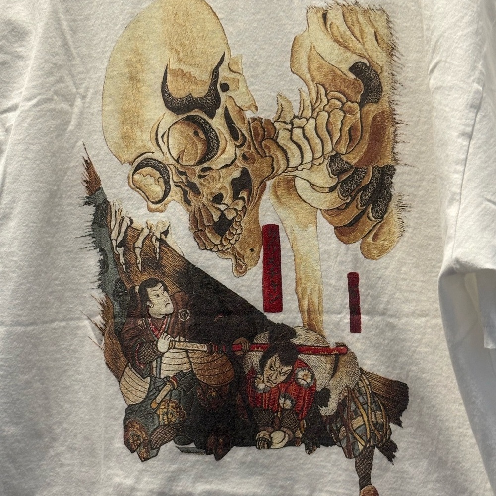 Graphic Tee with Skull and Warrior Design CHRISTIAN DADA